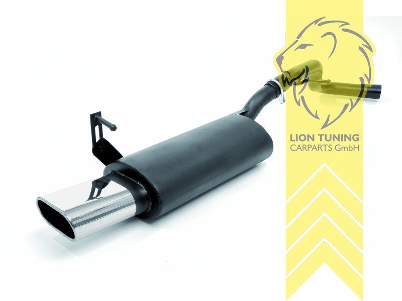 135 x 75 mm Oval, Endrohr single, 75x135mm, Oval, nicht passend für 4x4, Edelstahl, 1.4 / 1.6 / 1.8 / 1.8T / 1.9TDI / 2.0, Eintragungsfrei / mit ABE