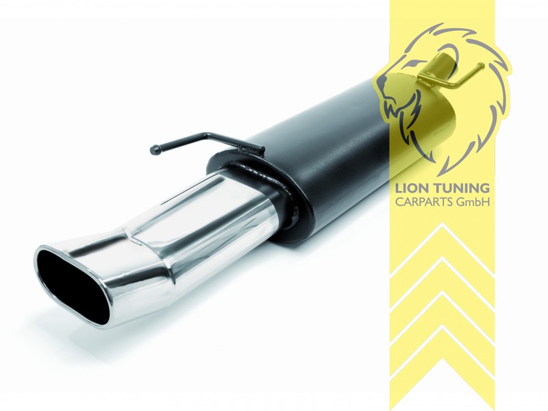 135 x 75 mm Oval DTM, Endrohr single, 75x135mm, Oval, * nur passend mit S-Rohr, Edelstahl, 1.6 GT 74 KW / 1.8* 55 KW / 1.9TDI 66 KW / 2.0 85 KW, Eintragungsfrei / mit ABE