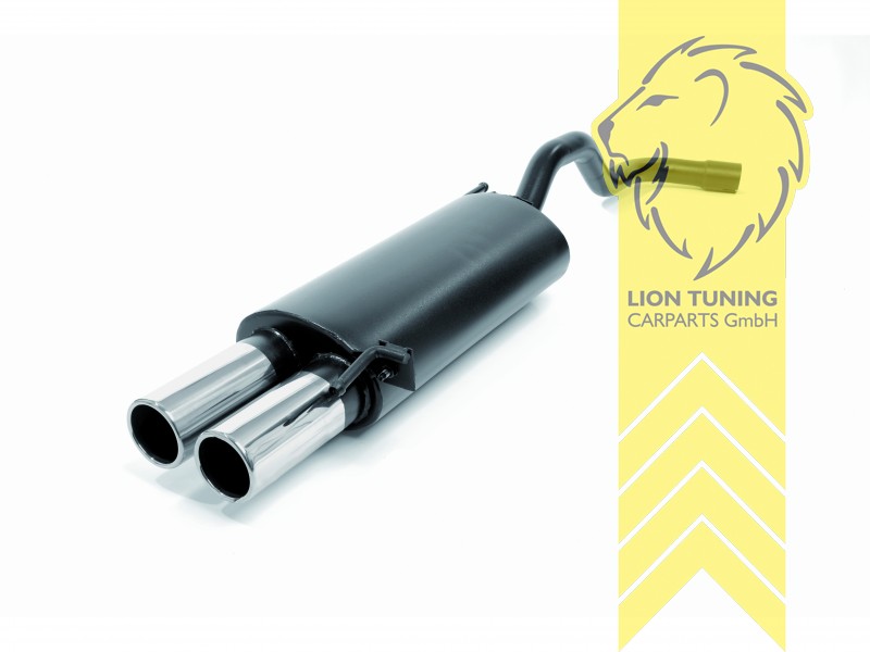 2 x 76 mm rund / gebördelt, Endrohr doppel, 76mm, Rund, Edelstahl, 1.0 / 1.3 / 1.4 / 1.4 16V / 1.6 55KW / 1.6GTI 88KW / 1.7SDI /1.9D, Eintragungsfrei / mit ABE