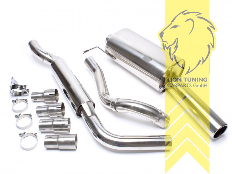 1x90mm rund / gebördelt, Endrohr single, 90mm, Rund, Edelstahl, (40 - 82 KW), Eintragungsfrei / mit ABE