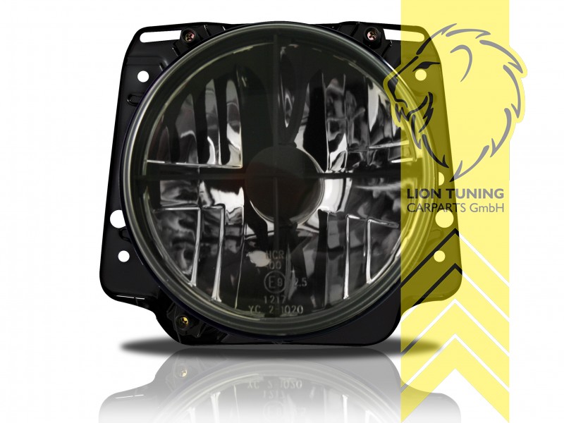 Halogen, schwarz, Nur zulässig in Kombination mit Frontblinkern mit Standlichtfunktion, Abblendlicht und Fernlicht H4, manuell verstellbar, Eintragungsfrei / mit E-Prüfzeichen