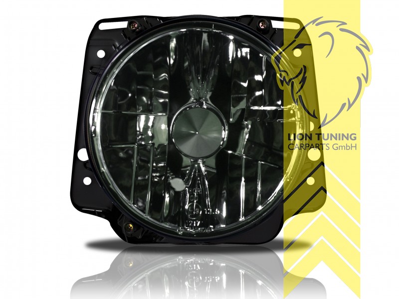 Halogen, schwarz, Nur zulässig in Kombination mit Frontblinkern mit Standlichtfunktion, Abblendlicht und Fernlicht H4, manuell verstellbar, Eintragungsfrei / mit E-Prüfzeichen