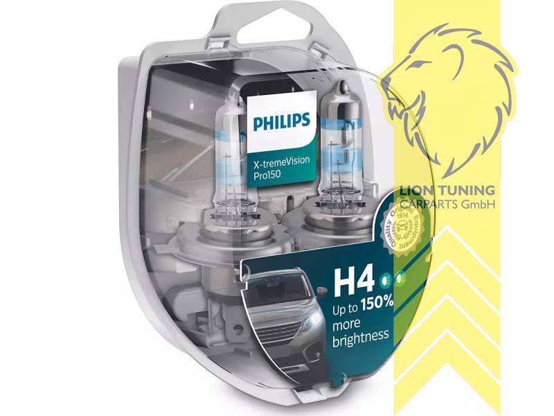 Halogen, 3400K, H4, 60W, Scheinwerfer, 12 V, Eintragungsfrei / mit E-Prüfzeichen