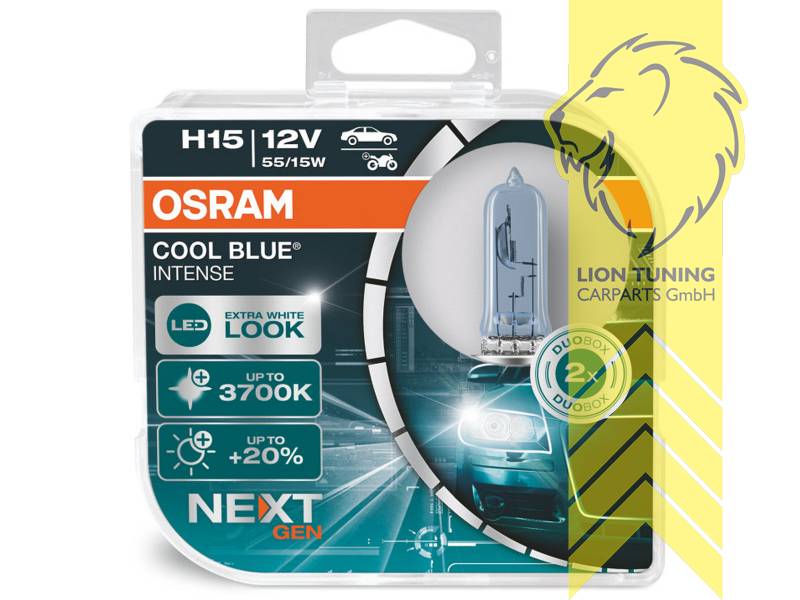 Halogen, 3700K, H15, 55W, Scheinwerfer, 12 V, Eintragungsfrei / mit E-Prüfzeichen