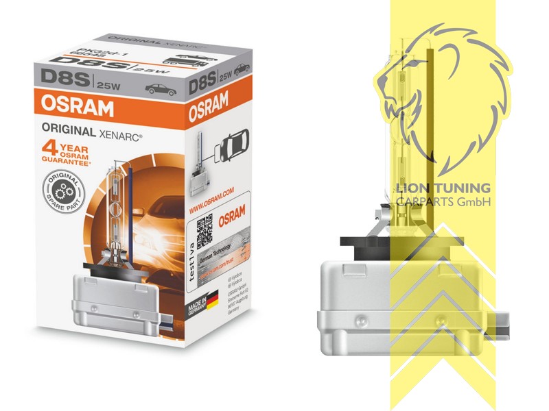 Xenon, HID, 4300K, D8S, 25W, Scheinwerfer, 12 V, Eintragungsfrei / mit E-Prüfzeichen