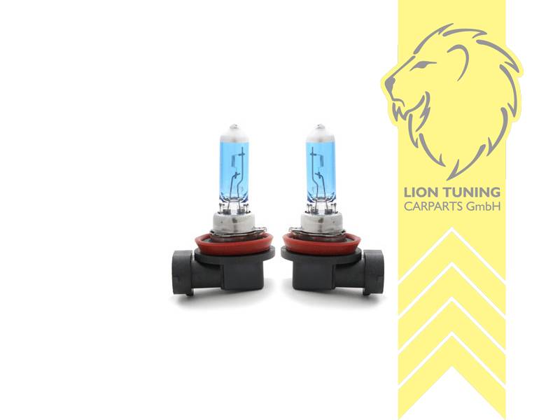 Halogen, 6000K, H8, 55W, 35W, Scheinwerfer, 12 V, Eintragungsfrei / mit E-Prüfzeichen