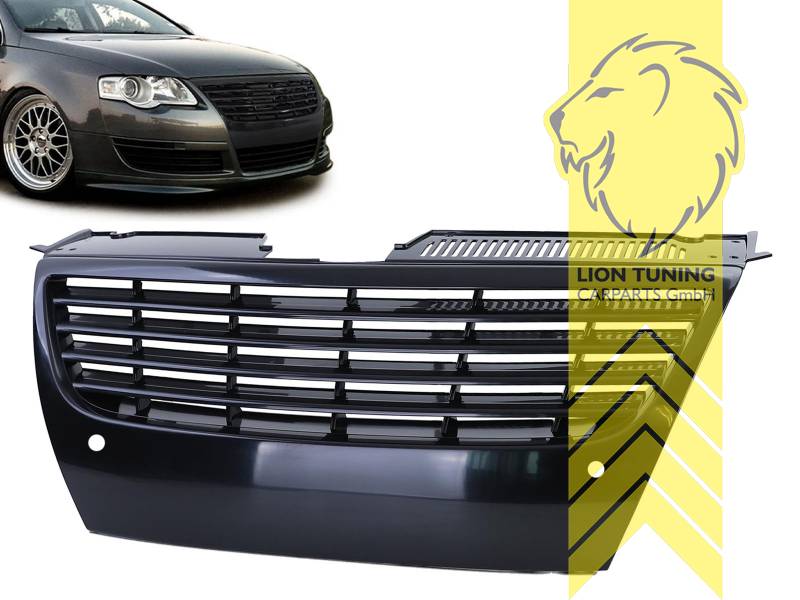 Liontuning - Tuningartikel für Ihr Auto  Lion Tuning Carparts GmbH  Sportgrill Kühlergrill VW Passat 3C Limousine Variant schwarz für PDC
