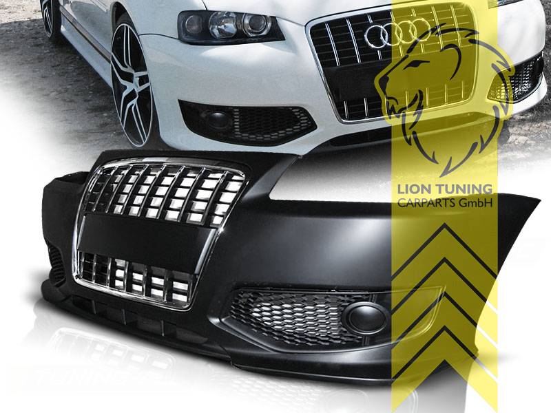 Liontuning - Tuningartikel für Ihr Auto  Lion Tuning Carparts GmbH  Stoßstange Audi A3 8L Single Frame Optik chrom