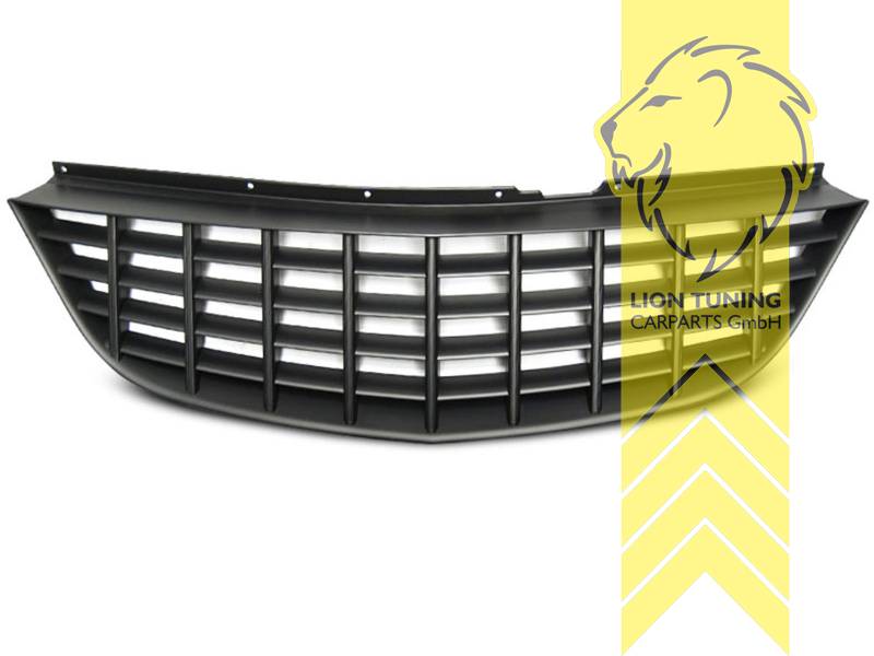 ohne Emblemaufnahme, schwarz matt, ABS Kunststoff, Eintragungsfrei / keine Eintragung nötig