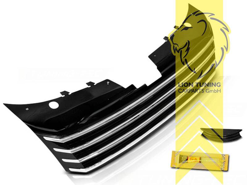 ohne Emblemaufnahme, chrom, schwarz matt, ABS Kunststoff, Eintragungsfrei / keine Eintragung nötig