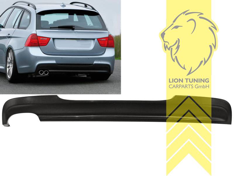 links, passend für unsere Artikelnummer 7448, auch passend für die original E91 M-Paket Stoßstange, PP Kunststoff, schwarz - lackierfähig, Eintragungsfrei / als Ersatzteil verwendbar