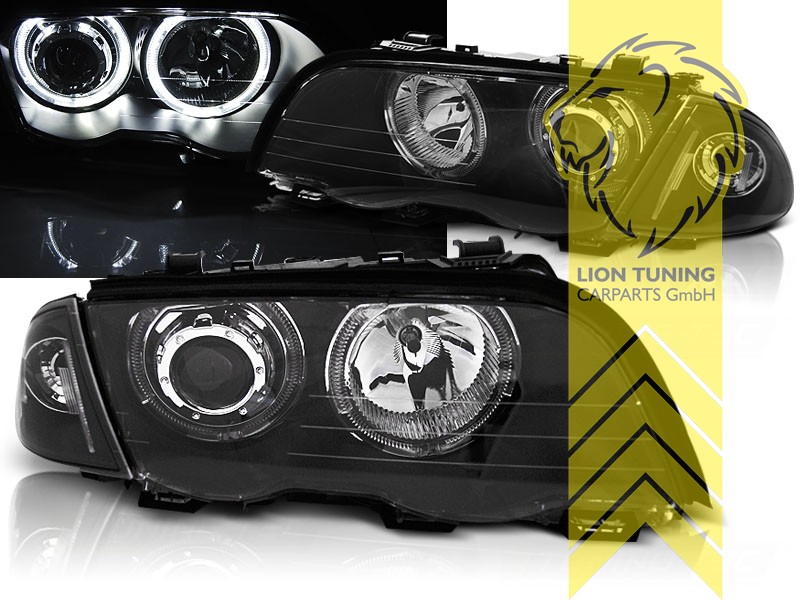 Halogen, schwarz, weiß CCFL, Abblendlicht H7 / Fernlicht H7, Blinkerbirnen BAU15S, elektrisch verstellbar - Stellmotor integriert, Nicht für Fahrzeuge mit PDC vorne geeignet, Eintragungsfrei / mit E-Prüfzeichen