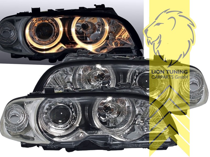 Halogen, chrom, gelb Halogen, Abblendlicht H7 / Fernlicht H7, Blinkerbirnen BAU15S, elektrisch verstellbar - Stellmotor integriert, Eintragungsfrei / mit E-Prüfzeichen