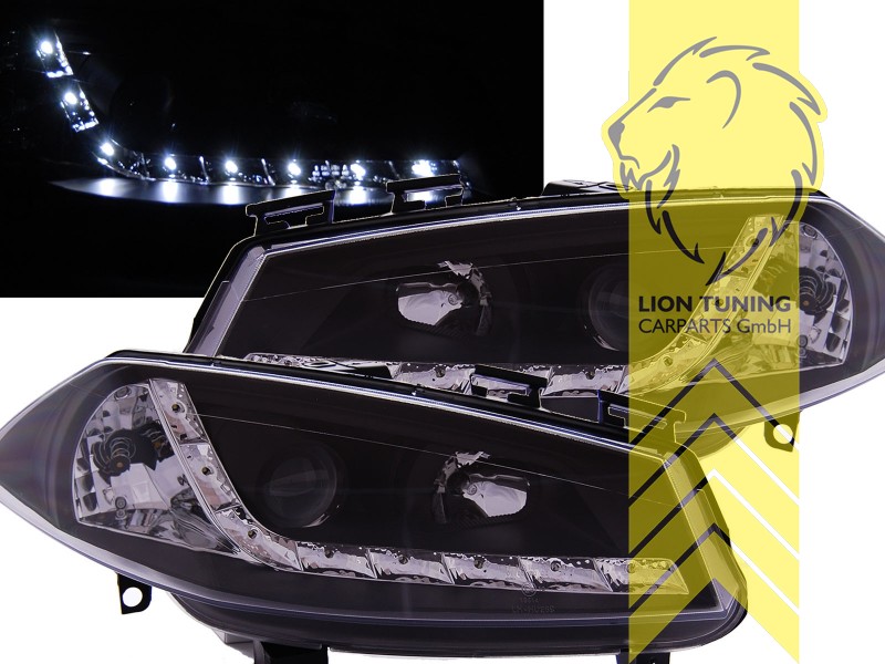 Halogen, schwarz, Abblendlicht H1 / Fernlicht H1, Blinkerbirnen BAU15S, elektrisch verstellbar - Stellmotor wird vom Original übernommen, Eintragungsfrei / mit E-Prüfzeichen