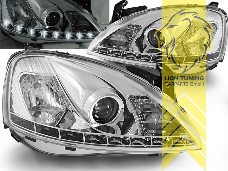 Halogen, chrom, Abblendlicht H1 / Fernlicht H1, Blinkerbirnen BAU15S, elekt verstellbar - Motor wird vom Original übern - nur für Valeo, Eintragungsfrei / mit E-Prüfzeichen, Eintragungsfrei / mit R87 Zulassung als Tagfahrlicht