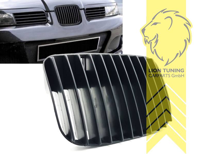 ohne Emblemaufnahme, schwarz matt, ABS Kunststoff, Eintragungsfrei / keine Eintragung nötig