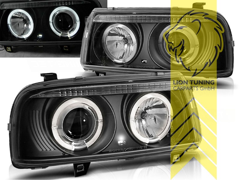 Halogen, schwarz, weiß LED, Abblendlicht H1 / Fernlicht H1, elektrisch verstellbar - Stellmotor wird vom Original übernommen, Eintragungsfrei / mit E-Prüfzeichen