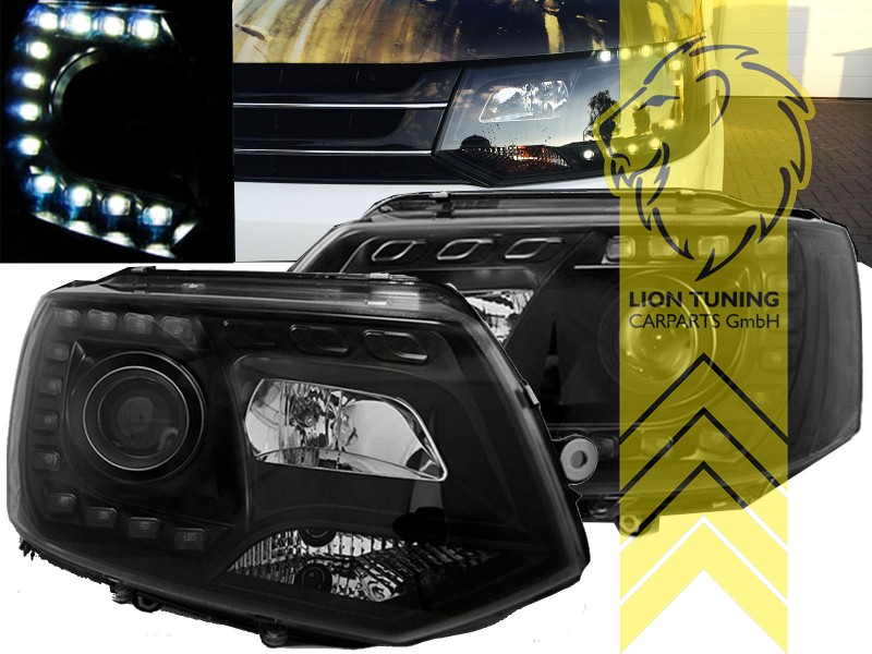 Halogen, schwarz, Abblendlicht H7 / Fernlicht H1, Blinkerbirnen BAU15S, elektrisch verstellbar - Stellmotor wird vom Original übernommen, Eintragungsfrei / mit E-Prüfzeichen, Eintragungsfrei / mit R87 Zulassung als Tagfahrlicht