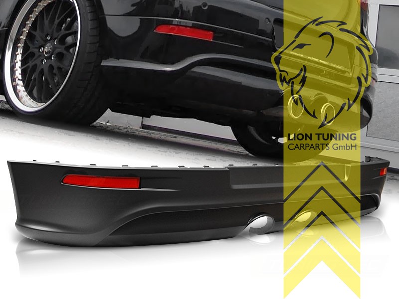 mittig in R32 Optik, PP Kunststoff, schwarz - lackierfähig, Eintragungsfrei / als Ersatzteil verwendbar