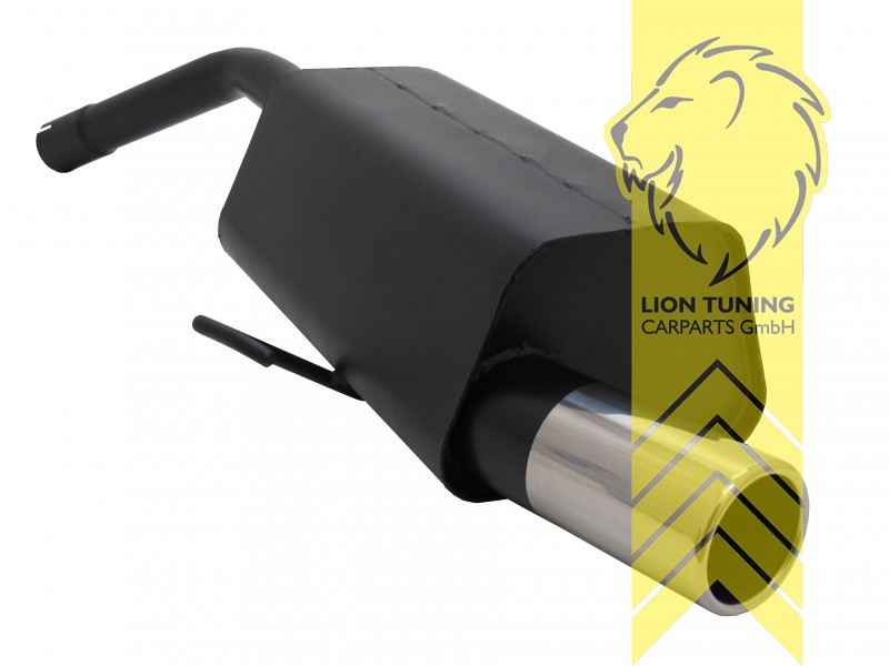 1 x 90mm, Endrohr single, 90mm, Rund, Metall / Stahl, 1.8 / 2.0 JTS / 1.9 JTD, Eintragungsfrei / mit ABE