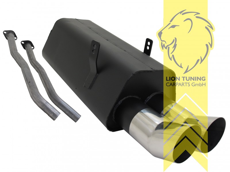 2 x 90mm DTM, Endrohr doppel, 90mm, Rund, nicht für ix, Metall / Stahl, 325i, Eintragungsfrei / mit ABE