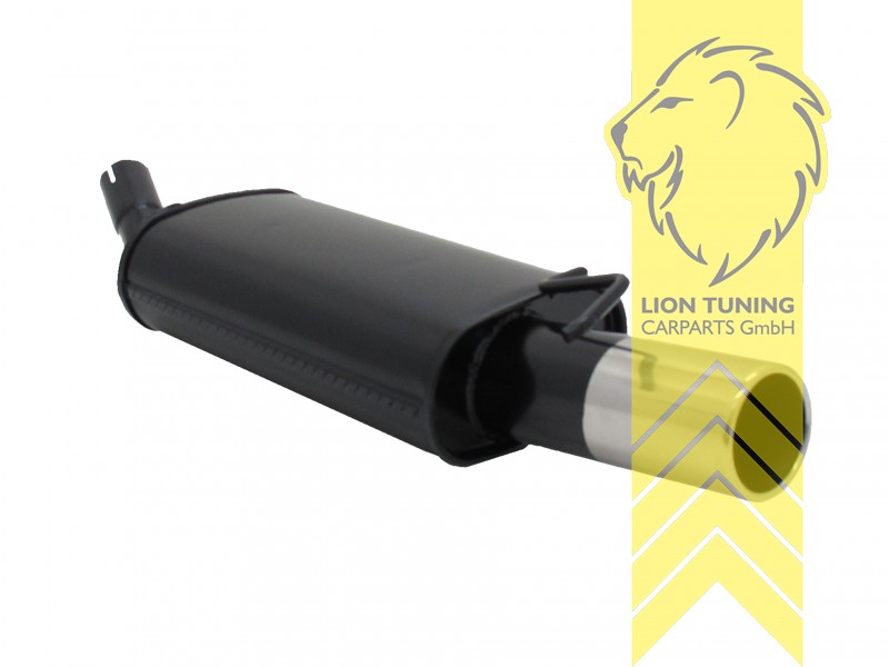 1 x 90mm, Endrohr single, 90mm, Rund, Metall / Stahl, 1.1 / 1.3 / 1.4, Eintragungsfrei / mit ABE