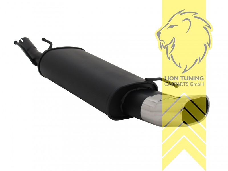 135 x 75 mm Oval DTM, Endrohr single, 75x135mm, Oval, Stoßstangenausschnitt muss vergrößert werden, Metall / Stahl, 1.2 16V / 1.3 / 1.4 16V / 1.8D / 1.8 TD, Eintragungsfrei / mit ABE