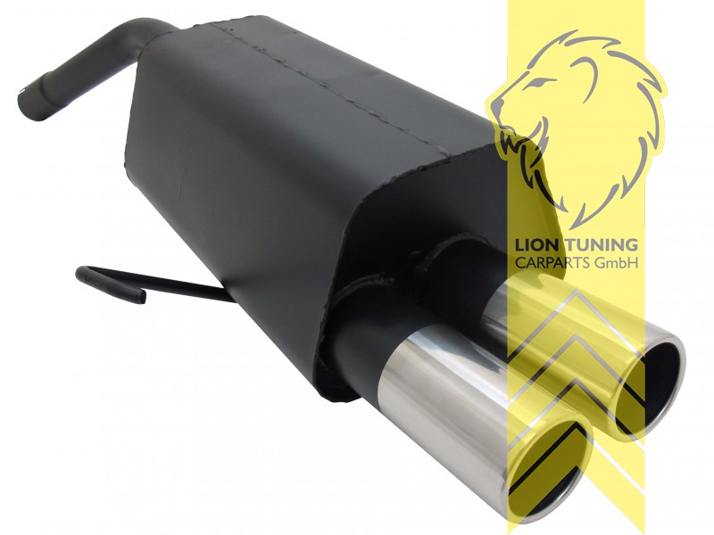 2 x 76mm, Endrohr doppel, 76mm, Rund, Metall / Stahl, 1.8 / 2.0 JTS / 1.9 JTD, Eintragungsfrei / mit ABE