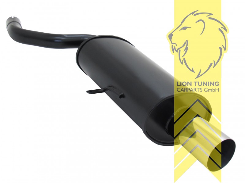 1 x 90mm RL-Design, Endrohr single, 90mm, Rund, Metall / Stahl, 1.6 66/85KW, Eintragungsfrei / mit ABE