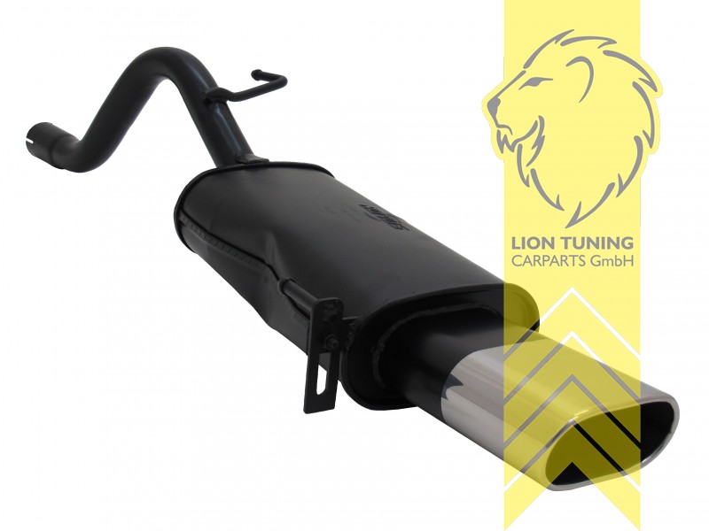 135 x 75 mm Oval, Endrohr single, 75x135mm, Oval, Metall / Stahl, 1.2 / 1.4 / 1.4 16V / 1.3 / 1.9, Eintragungsfrei / mit ABE