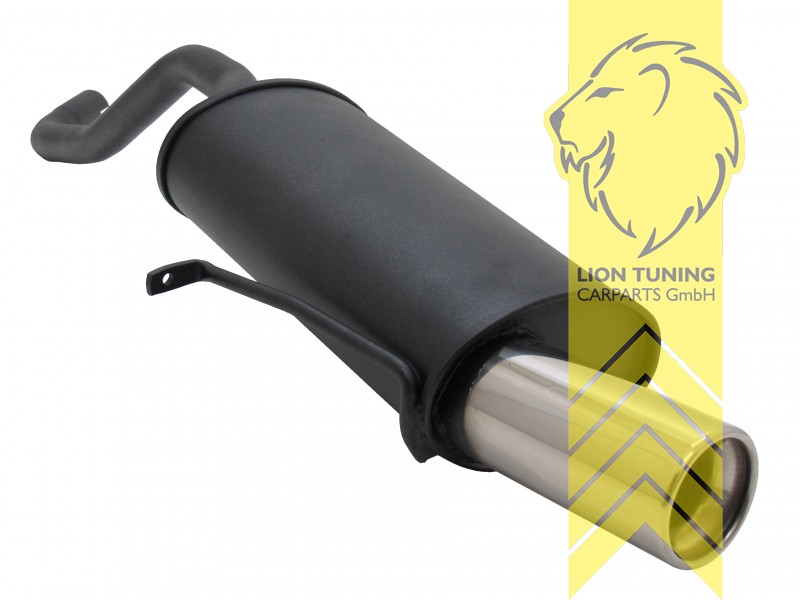 1 x 90mm, Endrohr single, 90mm, Rund, Metall / Stahl, 1.2 / 1.4 / 1.6 / 1.5 CDI, Eintragungsfrei / mit ABE