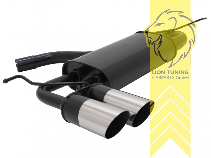 2 x 76mm MS-Design, Endrohr doppel, 76mm, Rund, nicht für Quattro, Metall / Stahl, 1.6 / 1.6 FSI / 2.0 FSI / 1.9 TDI / 2.0 TDI, Eintragungsfrei / mit ABE