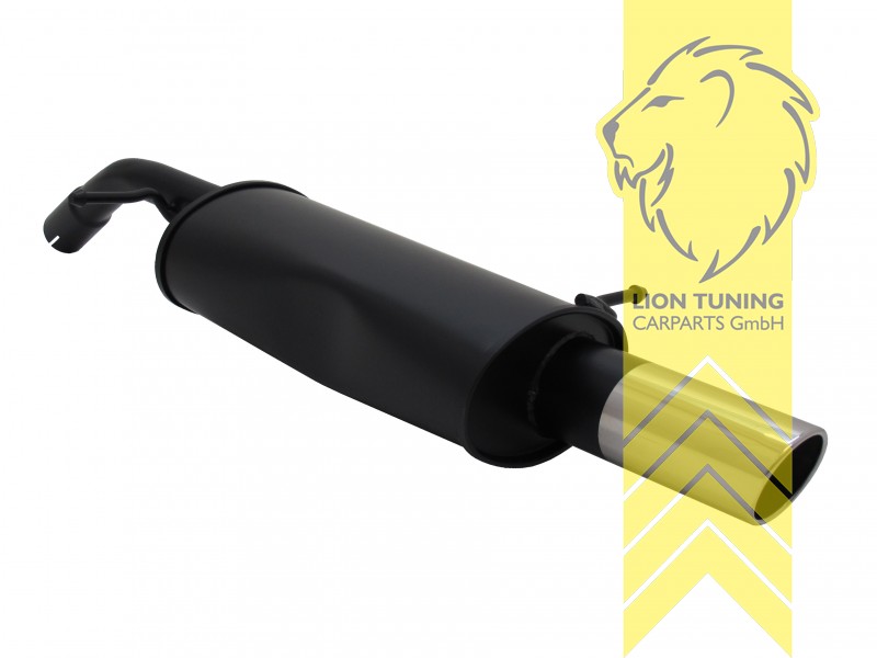 1 x 90mm SR-Design, Endrohr single, 90mm, Rund, Metall / Stahl, 1.1 / 1.4 / 1.4 16V / 1.4 VTR / 1.6 / 1.6 VTS / 1.4 HDI, Eintragungsfrei / mit ABE