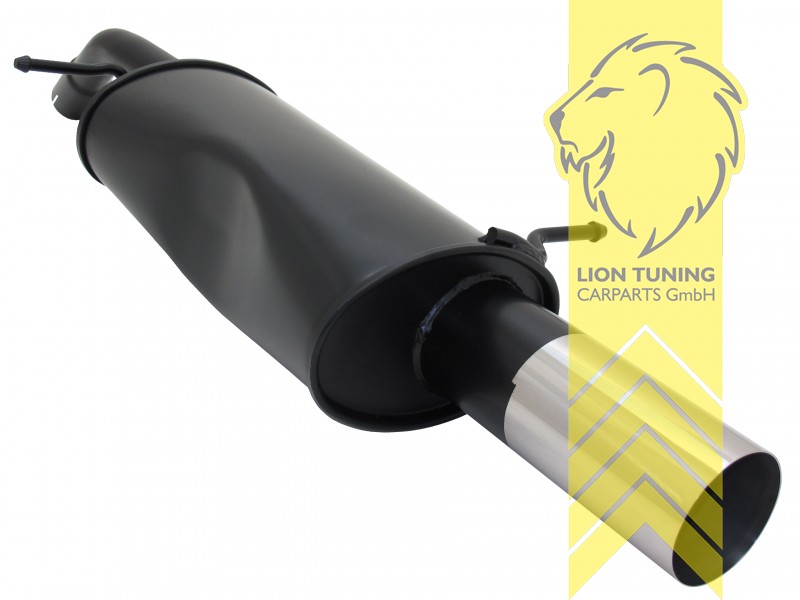 1 x 90mm RL-Design, Endrohr single, 90mm, Rund, Metall / Stahl, 1.1 / 1.4 / 1.4 16V / 1.6 16V / 1.4 HDI / 1.6 HDI, Eintragungsfrei / mit ABE