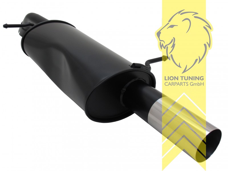 1 x 76mm RL-Design, Endrohr single, 76mm, Rund, Metall / Stahl, 1.1 / 1.4 / 1.4 16V / 1.4 VTR / 1.6 / 1.6 VTS / 1.4 HDI, Eintragungsfrei / mit ABE