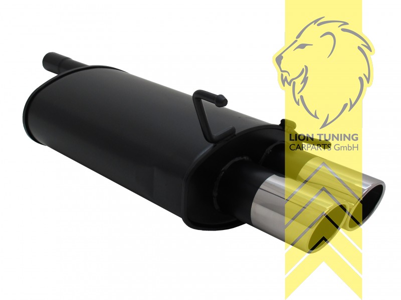 2 x 90mm SR-Design, Endrohr doppel, 90mm, Rund, Metall / Stahl, C180 / C200 / C220 / C240 / C200D / C200K / C230K, Eintragungsfrei / mit ABE