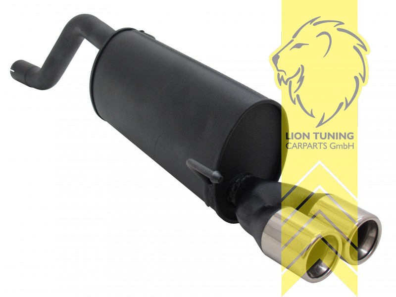 2 x 76mm, Endrohr doppel, 76mm, Rund, Metall / Stahl, 1.4 TB / 1.6 JTD, Eintragungsfrei / mit ABE