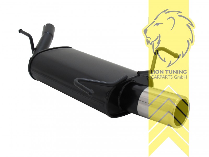 1 x 90mm, Endrohr single, 90mm, Rund, auch für 12V und 16V, nicht für Combo, Metall / Stahl, 1.0 / 1.2 / 1.3 / 1.4 / 1.7D, Eintragungsfrei / mit ABE