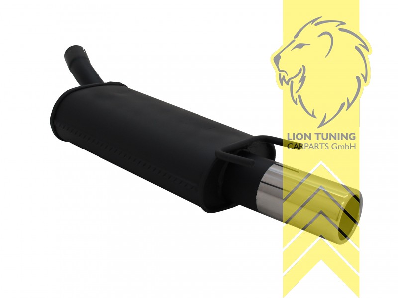 1 x 90mm, Endrohr single, 90mm, Rund, Metall / Stahl, 1.4 16V / 1.6 16V, Eintragungsfrei / mit ABE