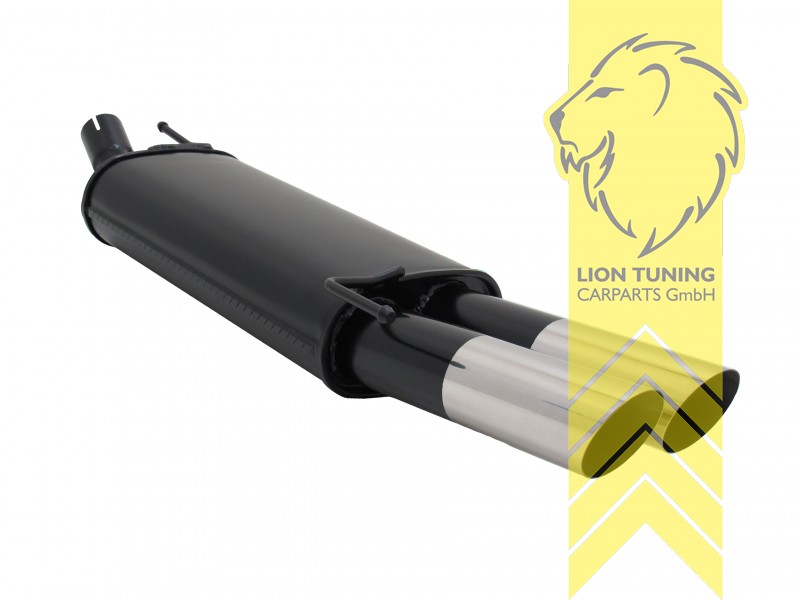 Modelle mit * benötigen zur Montage das Adapterrohr 5180, 2 x 76mm MS-Design, Endrohr doppel, 76mm, Rund, nicht für 16V, VR6, Variant, Syncro, Metall / Stahl, 1.8 66KW / 2.0 85KW / 1.9D* 47KW / 1.9 TDI 66KW, 1.4 44KW* / 1.6 55KW* / 1.6 GT 74KW / 1.8 55KW*, Eintragungsfrei / mit ABE