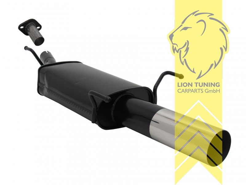 1 x 90mm RL-Design, Endrohr single, 90mm, Rund, nur passend für Fahrzeuge mit Flanschverbindung, Metall / Stahl, 1.6 16V / 1.8 16V / 2.0 16V, Eintragungsfrei / mit ABE