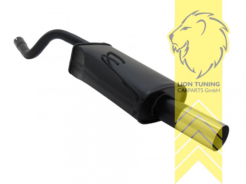 1 x 76mm RL-Design, Endrohr single, 76mm, Rund, Metall / Stahl, 1.2, Eintragungsfrei / mit ABE