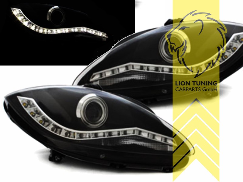 Halogen, schwarz, Abblendlicht und Fernlicht in einer Linse H7, Blinkerbirnen BAU15S, elektrisch verstellbar - Stellmotor wird vom Original übernommen, Eintragungsfrei / mit E-Prüfzeichen, Eintragungsfrei / mit R87 Zulassung als Tagfahrlicht