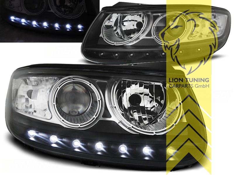 Halogen, schwarz, Abblendlicht H7 / Fernlicht H7, Blinkerbirnen BAU15S, elektrisch verstellbar - Stellmotor wird vom Original übernommen, Eintragungsfrei / mit E-Prüfzeichen