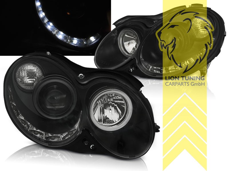 Halogen, schwarz, Abblendlicht H7 / Fernlicht H7, Blinkerbirnen BAU15S, elektrisch verstellbar - Stellmotor wird vom Original übernommen, Eintragungsfrei / mit E-Prüfzeichen