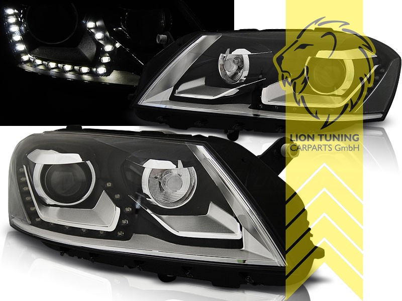 Liontuning - Tuningartikel für Ihr Auto  Lion Tuning Carparts GmbH TFL  Optik Scheinwerfer VW Passat 3C B7 Limousine Variant schwarz