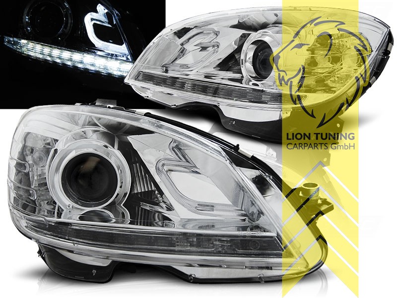 Halogen, chrom, Abblendlicht und Fernlicht in einer Linse H7, elektrisch verstellbar - Stellmotor integriert, Eintragungsfrei / mit E-Prüfzeichen