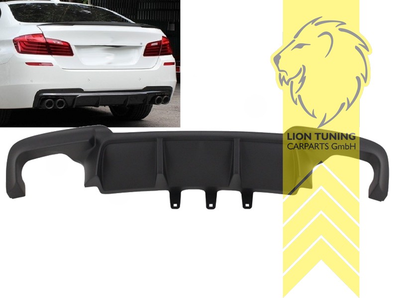 links und rechts, passend für unsere F10 / F11 Heckstoßstangen, auch passend für die original F10 / F11 M-Paket Stoßstange, PP Kunststoff, schwarz - lackierfähig, Eintragungsfrei / als Ersatzteil verwendbar