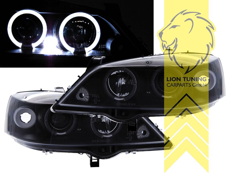 Halogen, schwarz, weiß LED, Abblendlicht H1 / Fernlicht H1, Blinkerbirnen BAU15S, elektrisch verstellbar - Stellmotor wird vom Original übernommen, Eintragungsfrei / mit E-Prüfzeichen