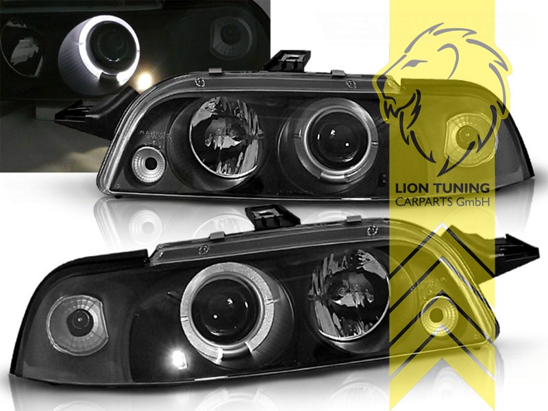 Halogen, schwarz, weiß LED, Abblendlicht H1 / Fernlicht H1, Blinkerbirnen BAU15S, manuell verstellbar, Eintragungsfrei / mit E-Prüfzeichen